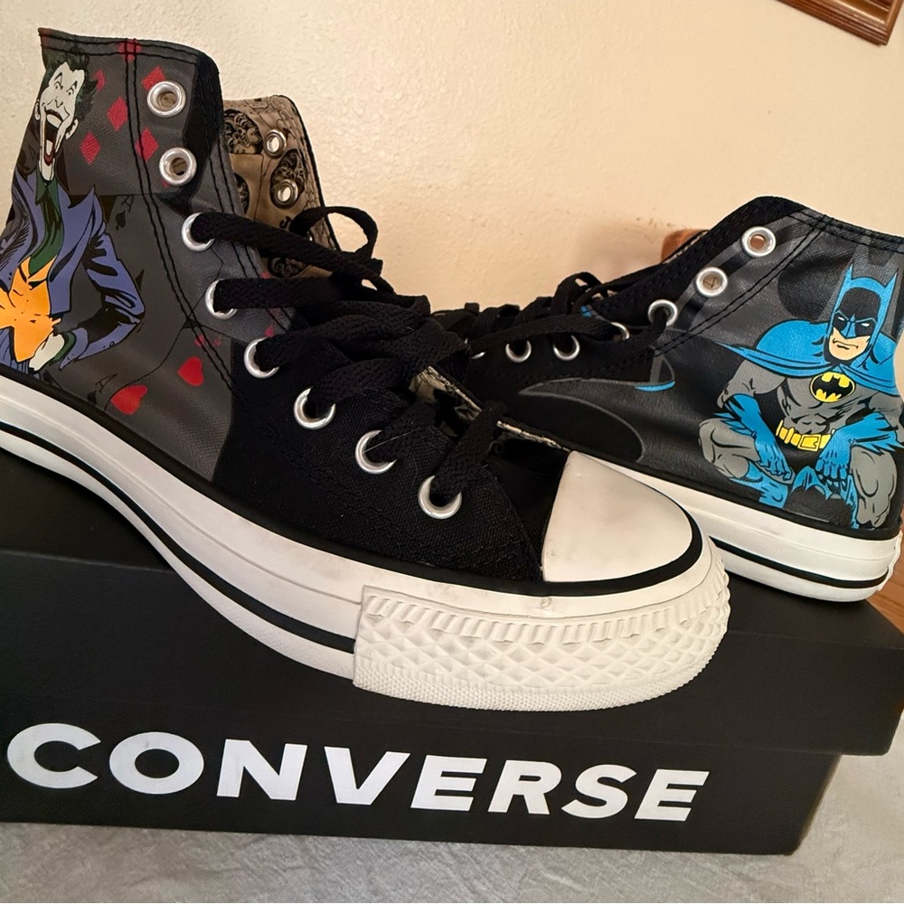 DC Comics Black and Blue Batman High-Top Sneakers
